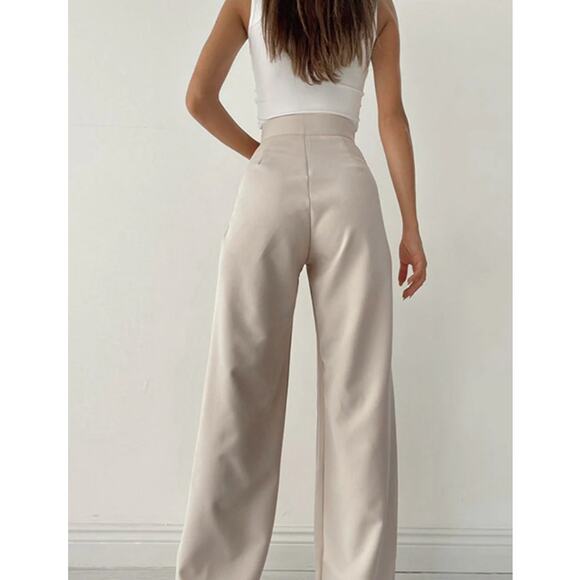 Palazzo Tied Wide Leg Dress Pants | Size Small - Picture 2 of 5